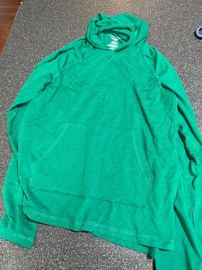 Kids Long Sleeve Hooded Tee - Green